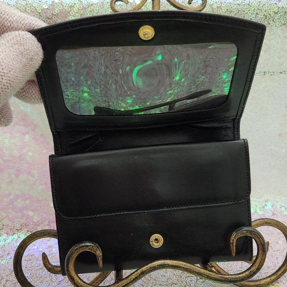 Christian Dior Black Leather Compact Wallet - Picture 6 of 13